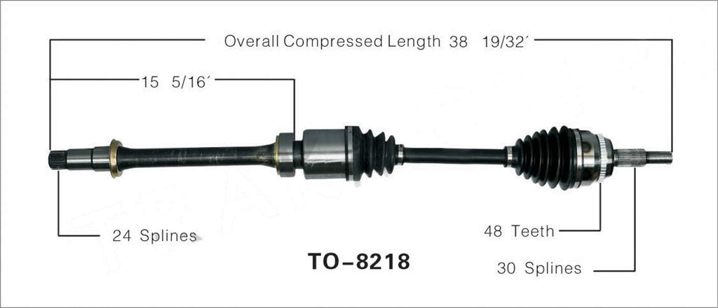 TO-8218 CV Axle Shaft