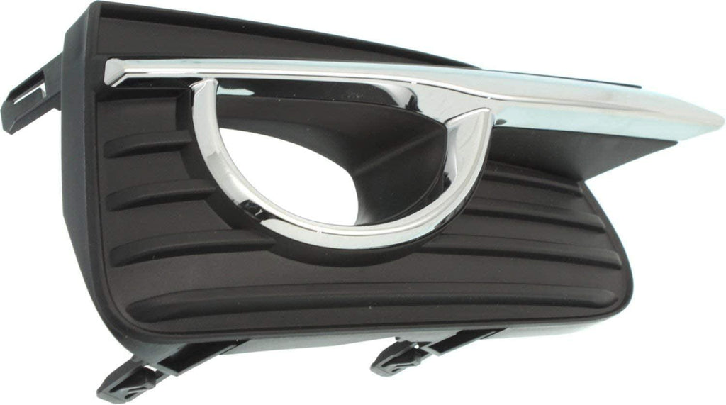 Fog Lamp Molding Compatible with 2014-2017 Infiniti Q50 Cover Finisher with Chrome Bezel Base/(Hybrid Standard Type)/Premium Models Passenger and Driver Side