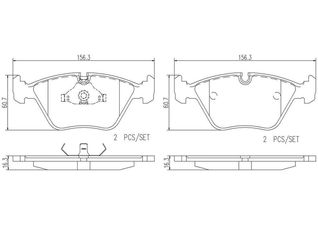 Brembo Front Disc Brake Pad Set for Jaguar (P36007N)