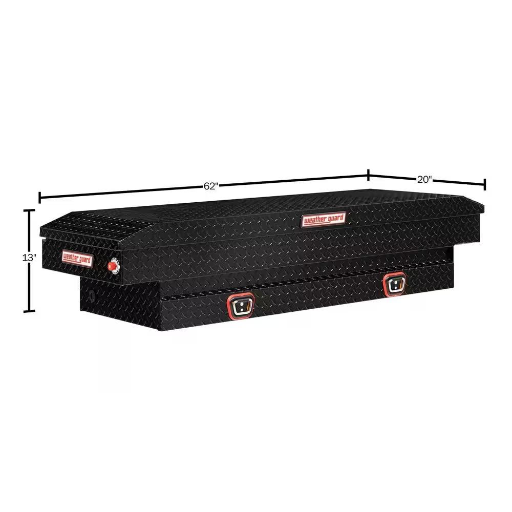 62.5 In. Gloss Black Aluminum Compact Truck Tool Box