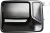 Rear Exterior Door Handle Compatible with 1999-2016 Ford F-250 Super Duty/F-350 Super Duty Smooth Black, Set of 2, Driver and Passenger Side