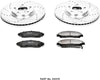 Power Stop K5370 Front Z23 Carbon Fiber Brake Pads with Drilled & Slotted Brake Rotors Kit
