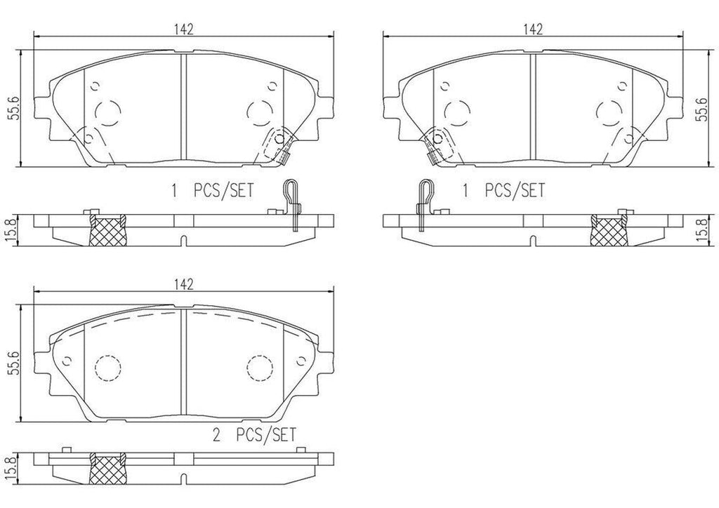 Brembo Front Disc Brake Pad Set for CX-3, 3 (P49050N)