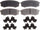 Silver 14D606CH Ceramic Rear Disc Brake Pad Set