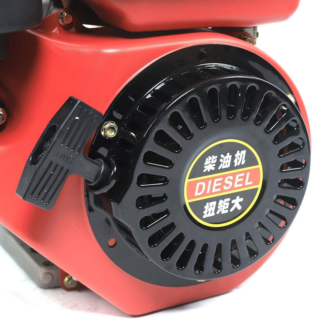 Diesel Engine, 4 Stroke 196CC Engine Air Cooling Single Cylinder Motor Recoil Hand Start 53Mm Shaft Length 3000RPM 2.2KW, 3L Air Cooling Vortex Oil System