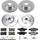 K6885 Front and Rear Z23 Carbon Fiber Brake Pads with Drilled & Slotted Brake Rotors Kit