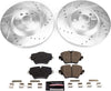 K7888 Front Z23 Carbon Fiber Brake Pads with Drilled & Slotted Brake Rotors Kit