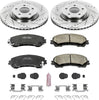 K6944 Front Z23 Carbon Fiber Brake Pads with Drilled & Slotted Brake Rotors Kit