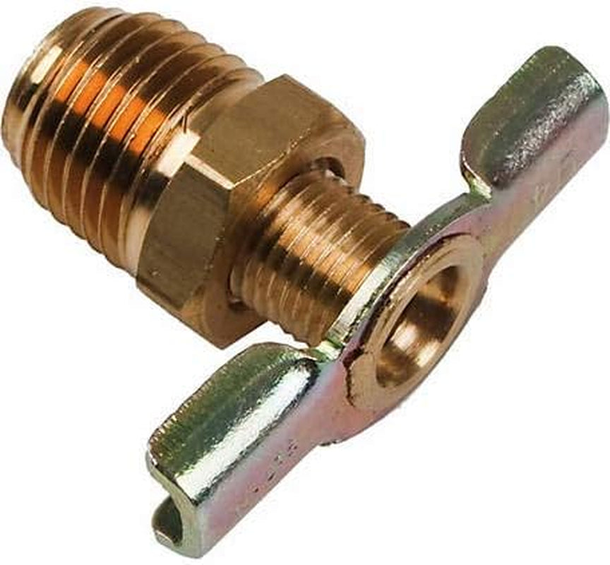 Compressor Drain Cock, Petcock Valve 150Psi Brass 1/4" NPT Pipe Threads Radiators Equipment Tractors