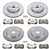 K5603-26 Front and Rear Z26 Carbon Fiber Brake Pads with Drilled & Slotted Brake Rotors Kit