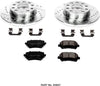 K4627 Rear Z23 Carbon Fiber Brake Pads with Drilled & Slotted Brake Rotors Kit