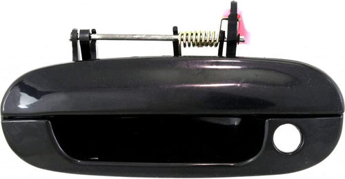 for Chevy Trailblazer Exterior Door Handle Front Driver Side Smooth Black 2002-2009 | with Key Hole | Trim:All Submodels | GM1310142 | 19120088
