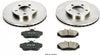 KOE1327 Autospecialty Front Replacement Brake Kit-Oe Brake Rotors & Ceramic Brake Pads