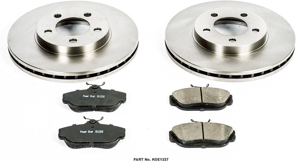 KOE1327 Autospecialty Front Replacement Brake Kit-Oe Brake Rotors & Ceramic Brake Pads
