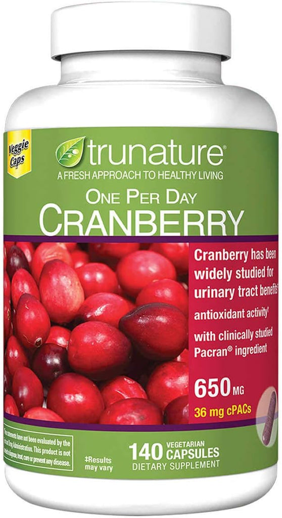 trunature Cranberry 650 mg, 140 Vegetarian Capsules (2 Pack)