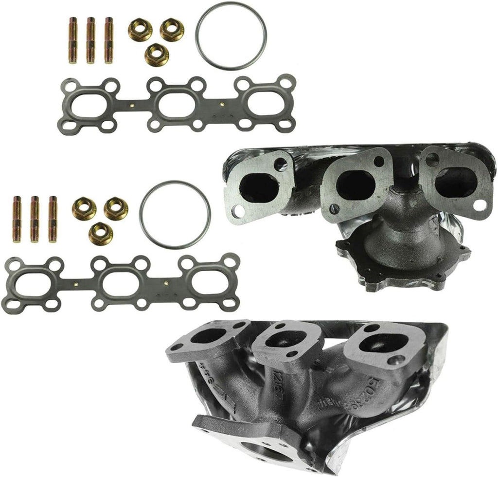 Exhaust Manifold Front Rear PAIR Compatible with Nissan Altima Maxima Murano Quest V6