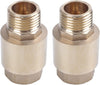 Withstand High Pressure and Temperature Extremes 2X Golden Water Oil Spring 1/2 Inch Thread BSPP Female Male In-Line Non-Return Valve