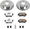 K1303-26 Rear Z26 Carbon Fiber Brake Pads with Drilled & Slotted Brake Rotors Kit