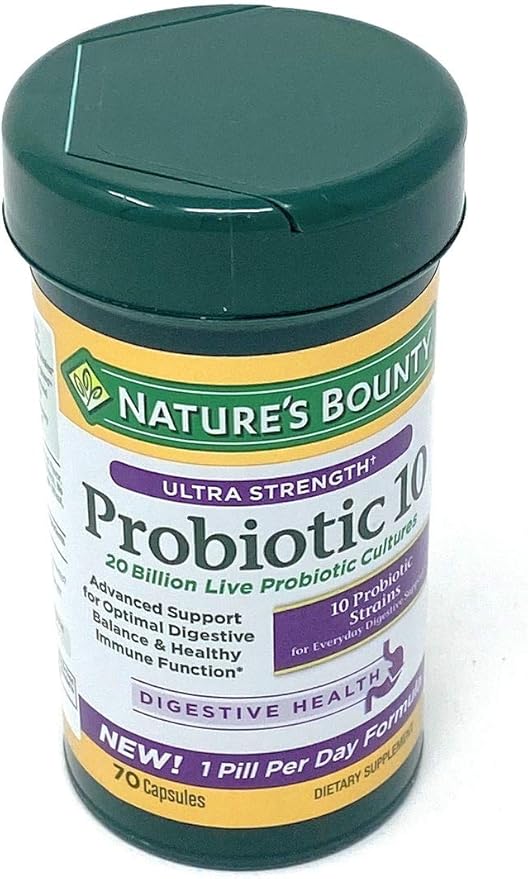 Nature's Bounty Ultra Strength Probiotic 10, 70 Capsules