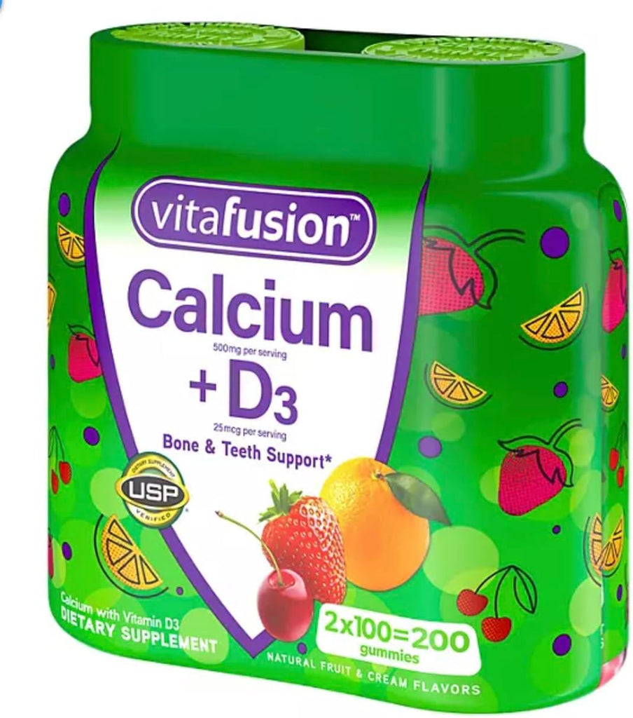 Vitafusion Calcium + D3 Gummies (200 Count)