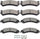 Ceramic Brake Pads Kit,SCITOO 8pcs Disc Brake Pad Set fit for Cadillac Escalade ESV EXT, for Chevy Avalanche Silverado Suburban 1500 Tahoe, 01-06 for GMC Sierra 1500, 00-06 for GMC Yukon/Yukon XL 1500