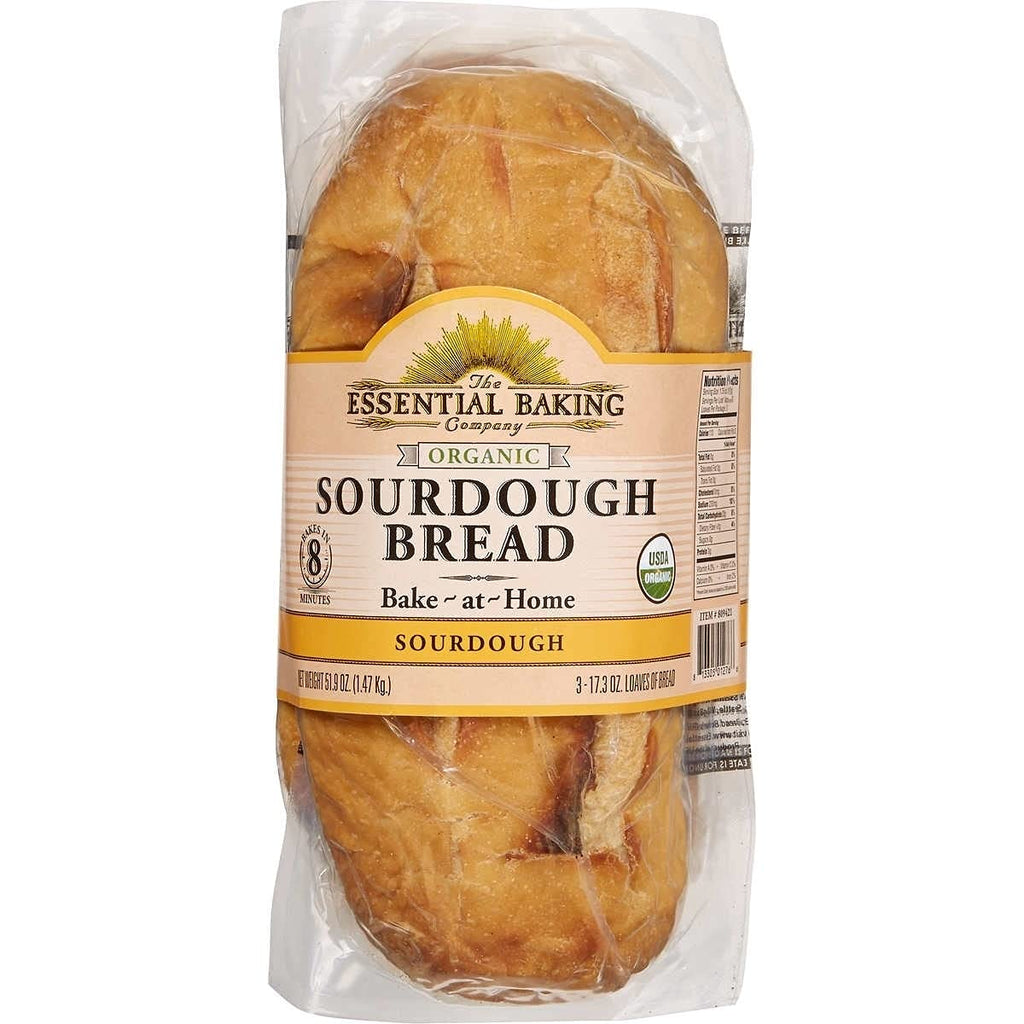 Essential Baking Company Organic Artisan Sourdough Bread, 18.2 Ounce (Pack of 3)