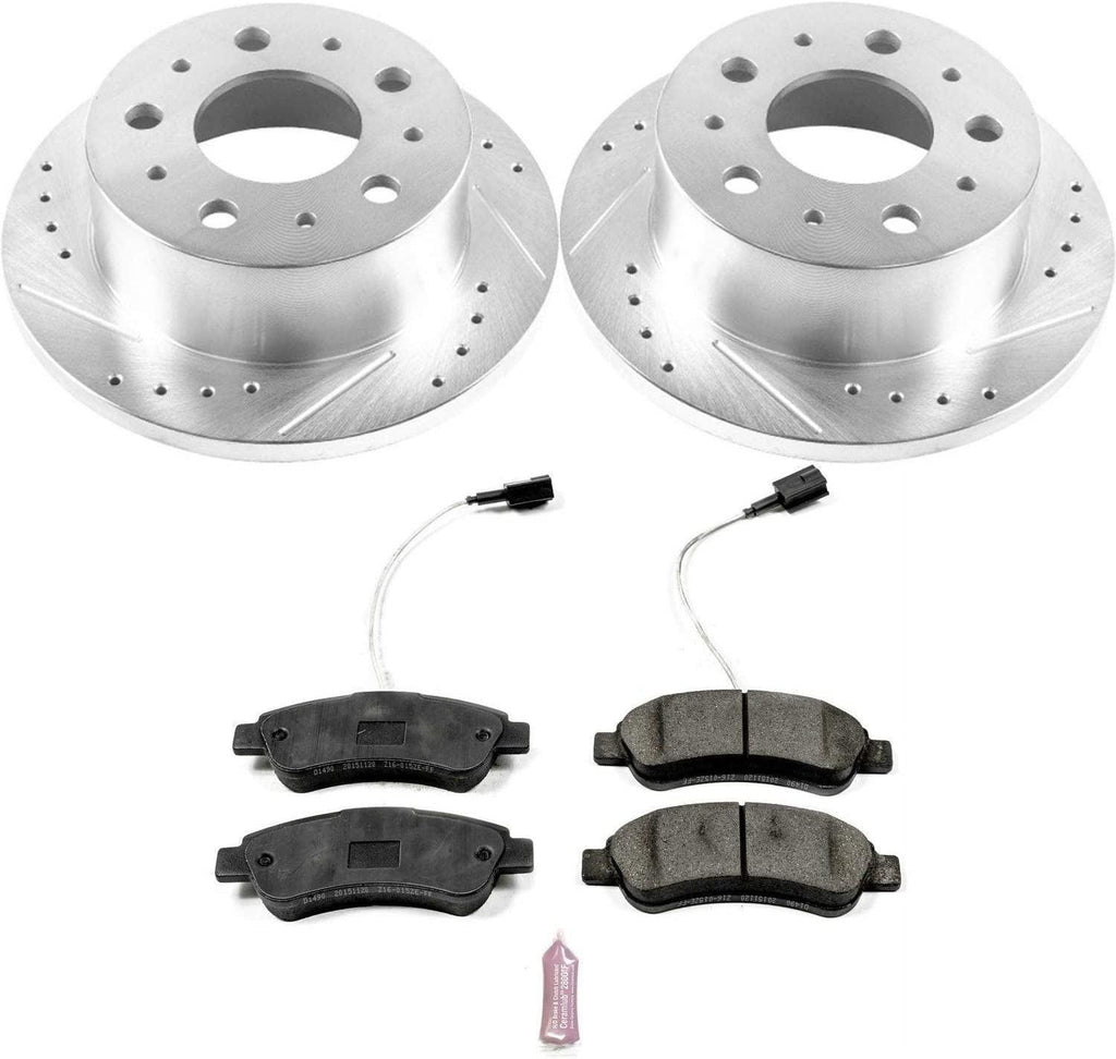 K7310-36 Rear Z36 Truck & Tow Brake Kit, Carbon Fiber Ceramic Brake Pads and Drilled/Slotted Brake Rotors