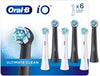 Oral-B iO Ultimate Clean Replacement Brush Heads, 6-Count White, Black 6 Count (Pack of 1)