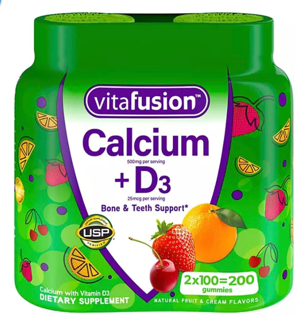 Vitafusion Calcium + D3 Gummies (200 Count)