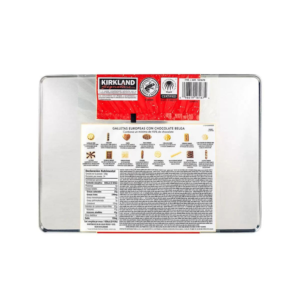 European Cookies Kirkland Signature with Belgian, Chocolate, 49.4 Oz