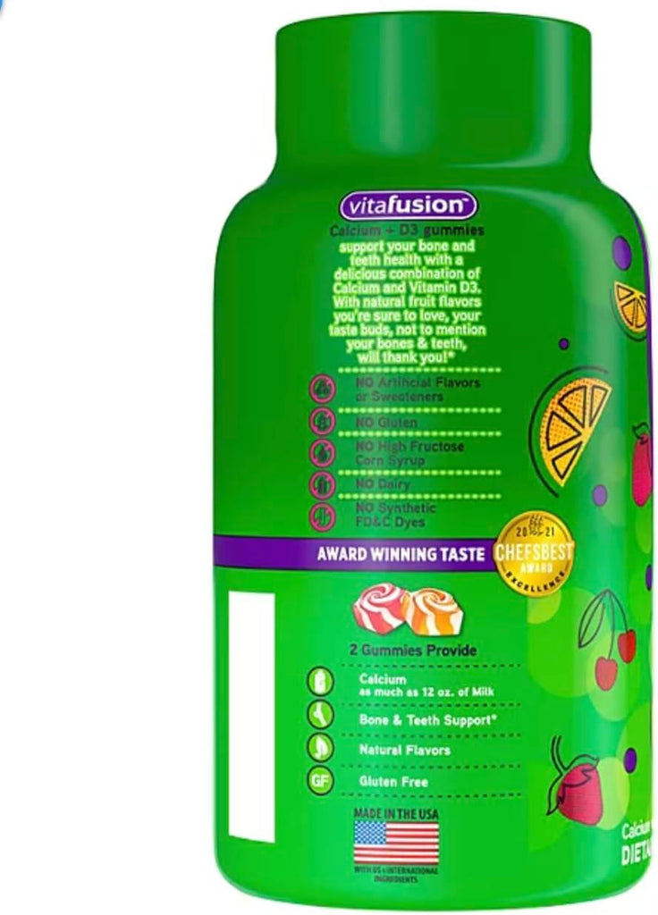 Vitafusion Calcium + D3 Gummies (200 Count)