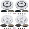 K6375 Front and Rear Z23 Carbon Fiber Brake Pads with Drilled & Slotted Brake Rotors Kit