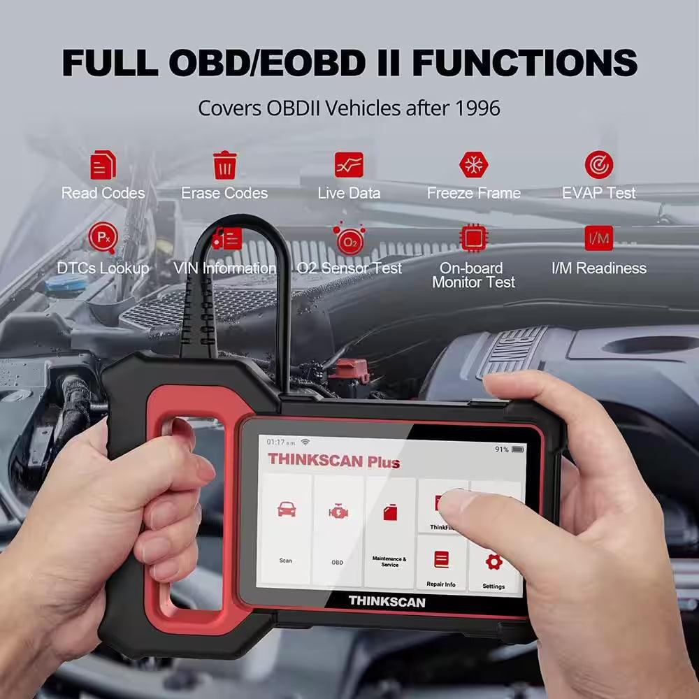 5 In. OBD2 Scanner Tablet Car Code Reader Vehicle Diagnostic Tester Tool THINKSCAN plus S7