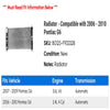 Radiator - Compatible with 2006 - 2010 Pontiac G6 2007 2008 2009