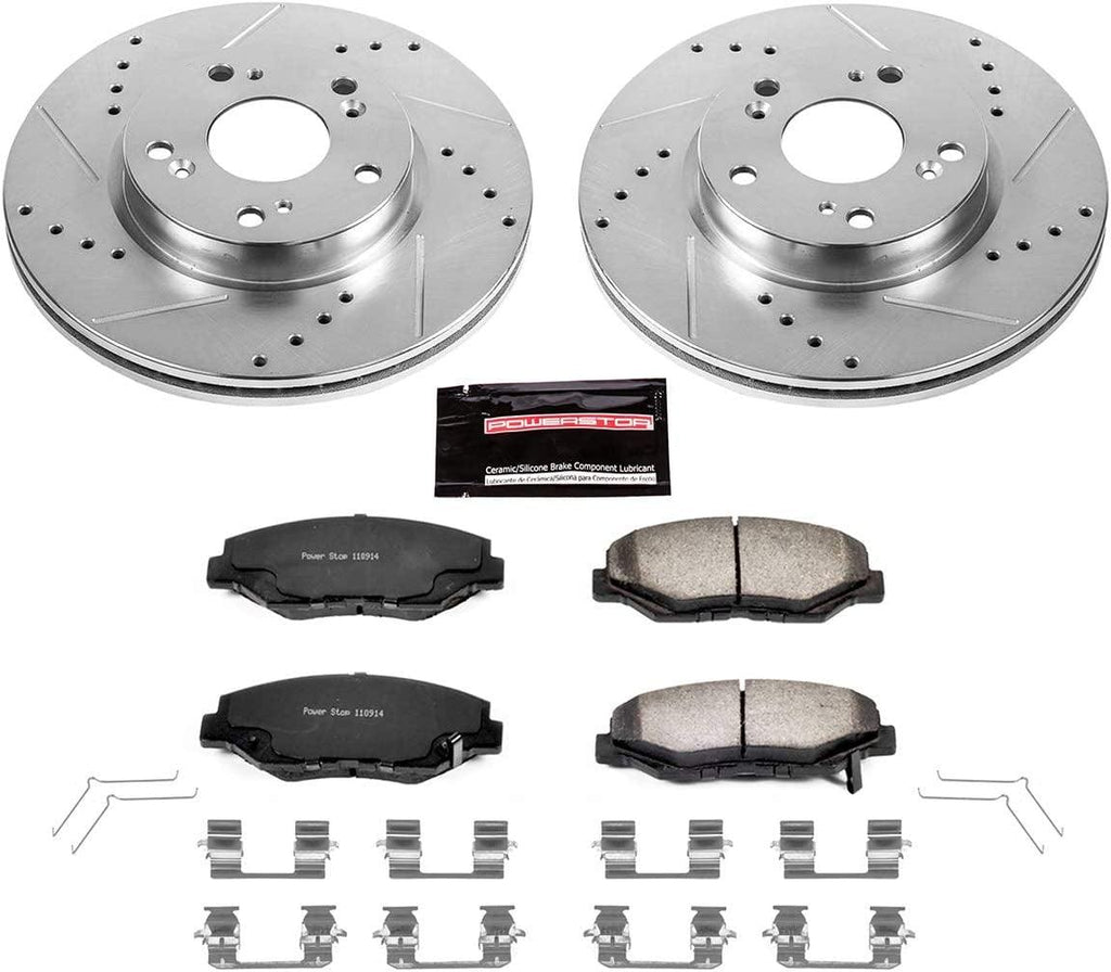K6490-36 Front Z36 Truck & Tow Brake Kit, Carbon Fiber Ceramic Brake Pads and Drilled/Slotted Brake Rotors