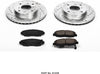 K1239 Front Z23 Carbon Fiber Brake Pads with Drilled & Slotted Brake Rotors Kit