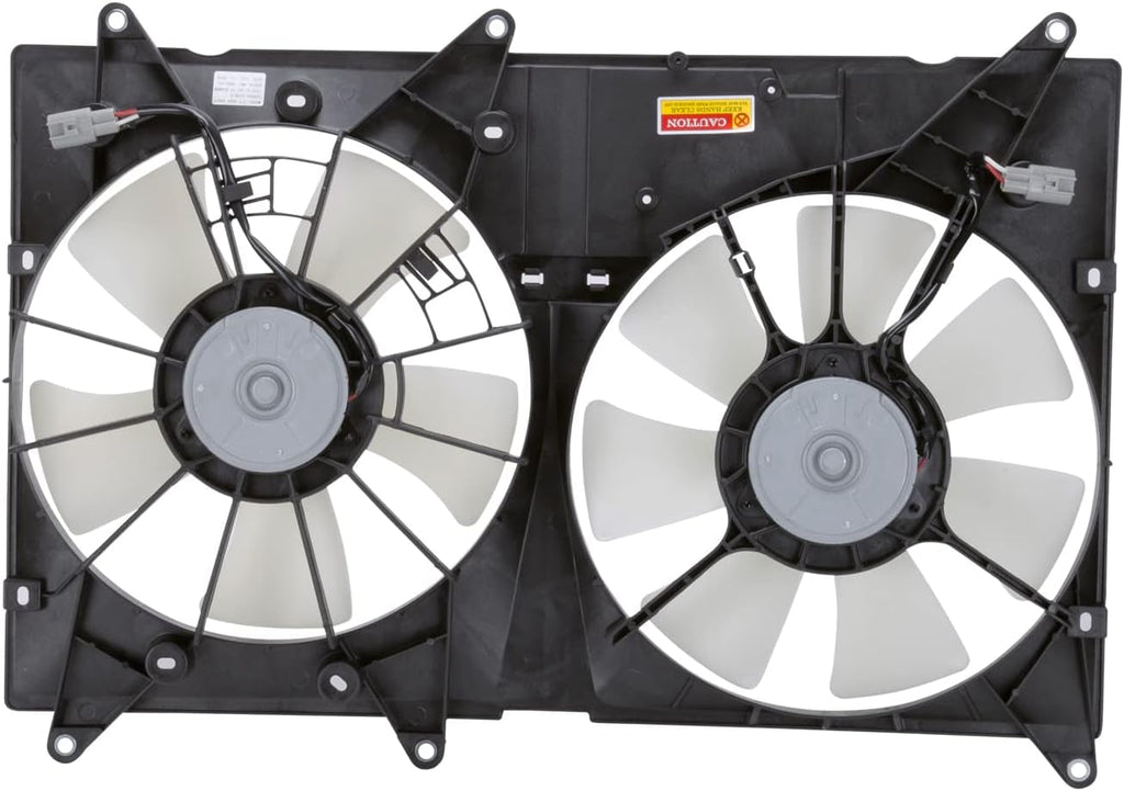 620810 Cooling Fan Assembly Compatible with 2001-2007 Toyota Highlander, Black & White