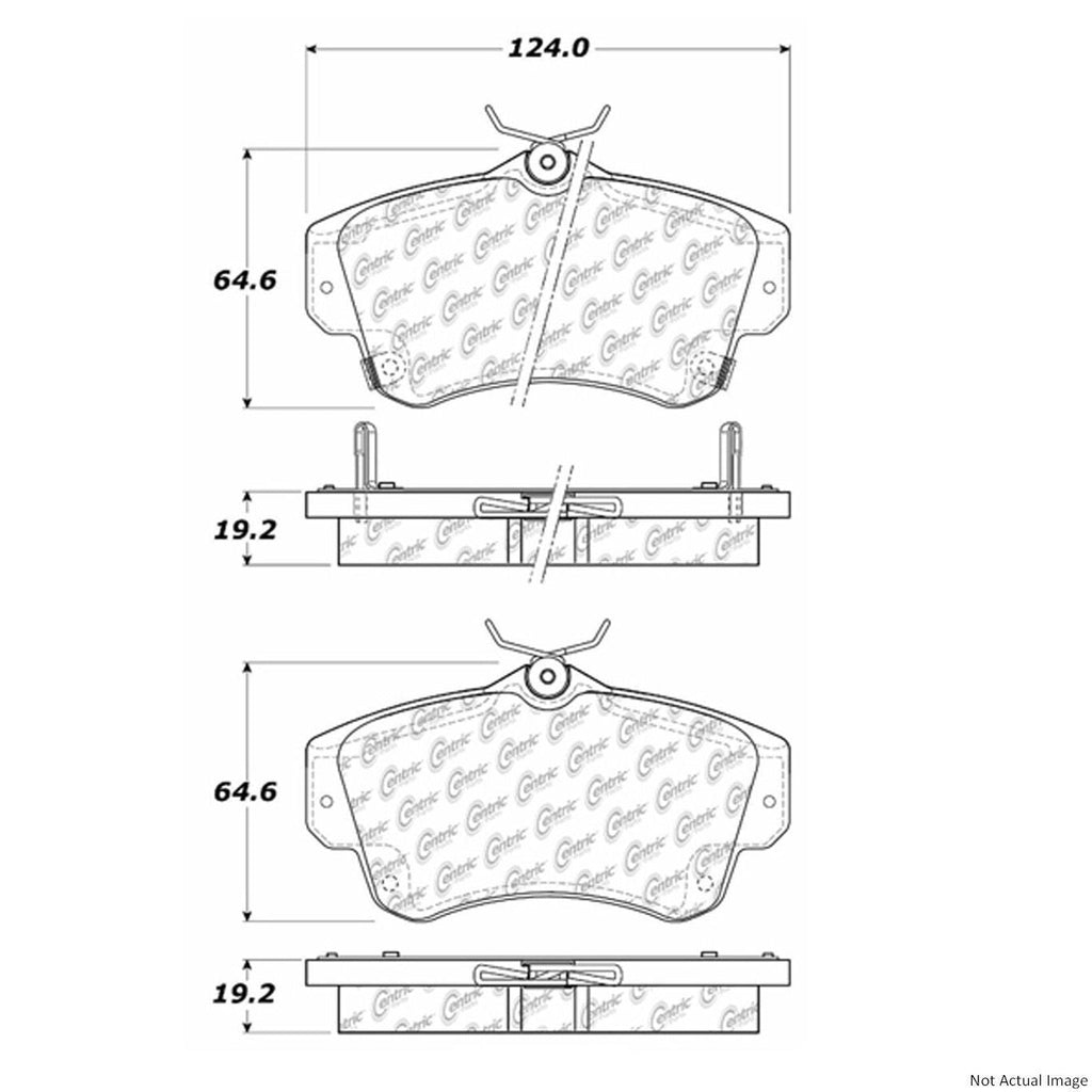Centric Front Disc Brake Pad for PT Cruiser, Neon (103.08410)