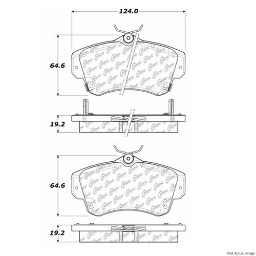 Centric Front Disc Brake Pad for PT Cruiser, Neon (103.08410)