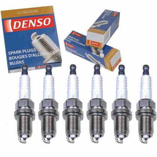 6 Pc DENSO Standard U-Groove Spark Plugs Compatible with Toyota Sienna 3.0L 3.3L V6 2001-2006