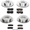 K2325 Front and Rear Z23 Carbon Fiber Brake Pads with Drilled & Slotted Brake Rotors Kit