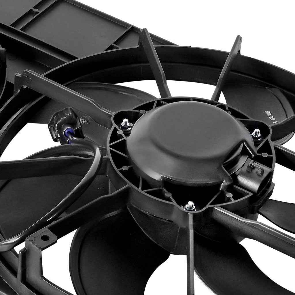 OEM-RF-0125 Factory Style Radiator Cooling Fan Assembly Cooling Efficiency Improved Direct Replacement [Compatible with Ford Transit Connect 2010-2013 Fits 2.0L Engines] , Black