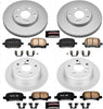 CRK1060 Coated Brake Rotor & Ceramic Brake Pads- Front & Rear