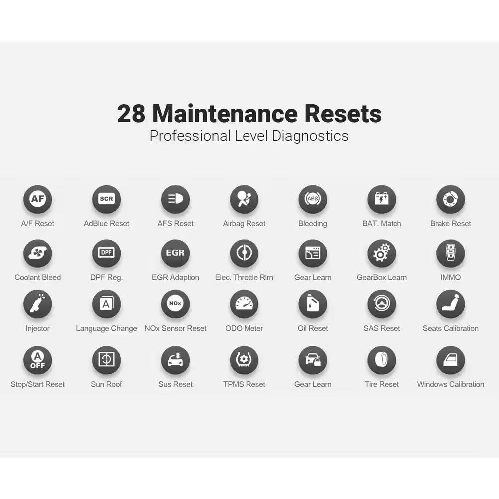 8 Inch Auto OBD2 Scanner Car Code Reader for Professional Mechanic Body Shop - PLATINUM S8 PRO
