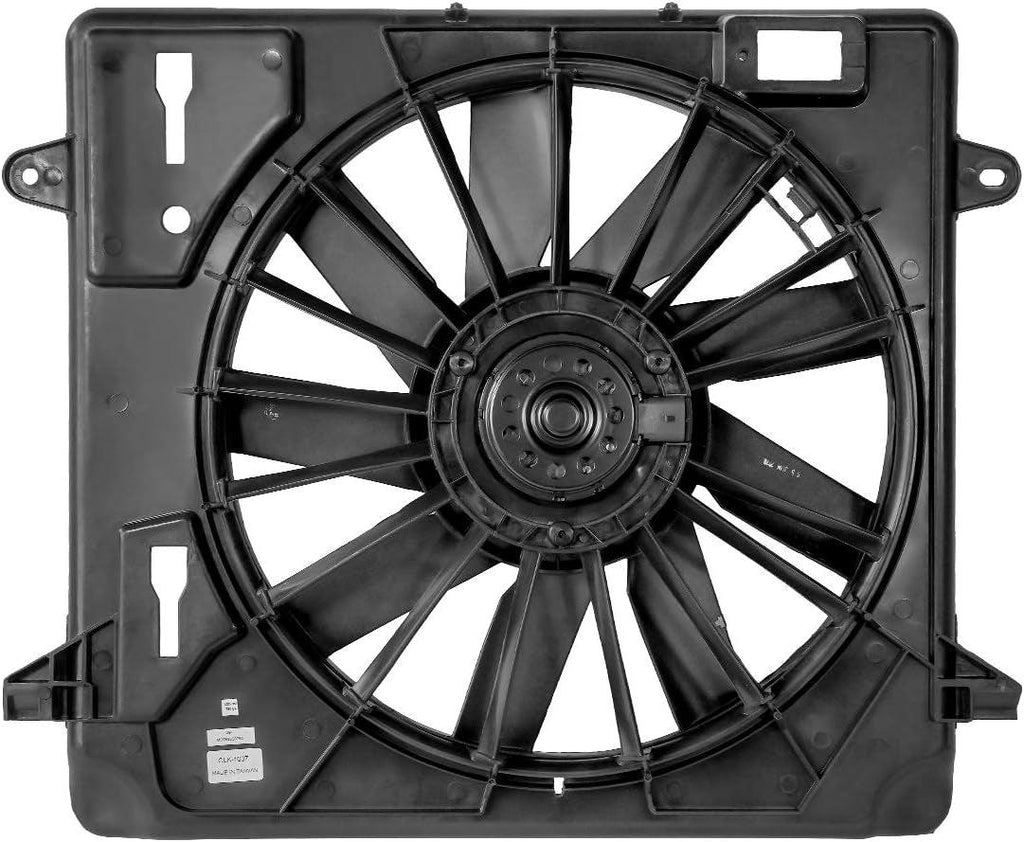 OEM-RF-0047 Factory Style Radiator Cooling Fan Assembly Cooling Efficiency Improved Direct Replacement [Compatible with 07-11 Wrangler Fits 3. 8L Engines]