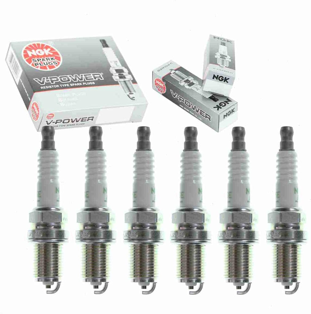 6 Pc NGK V-Power Spark Plugs Compatible with Saturn L300 3.0L V6 2001-2005
