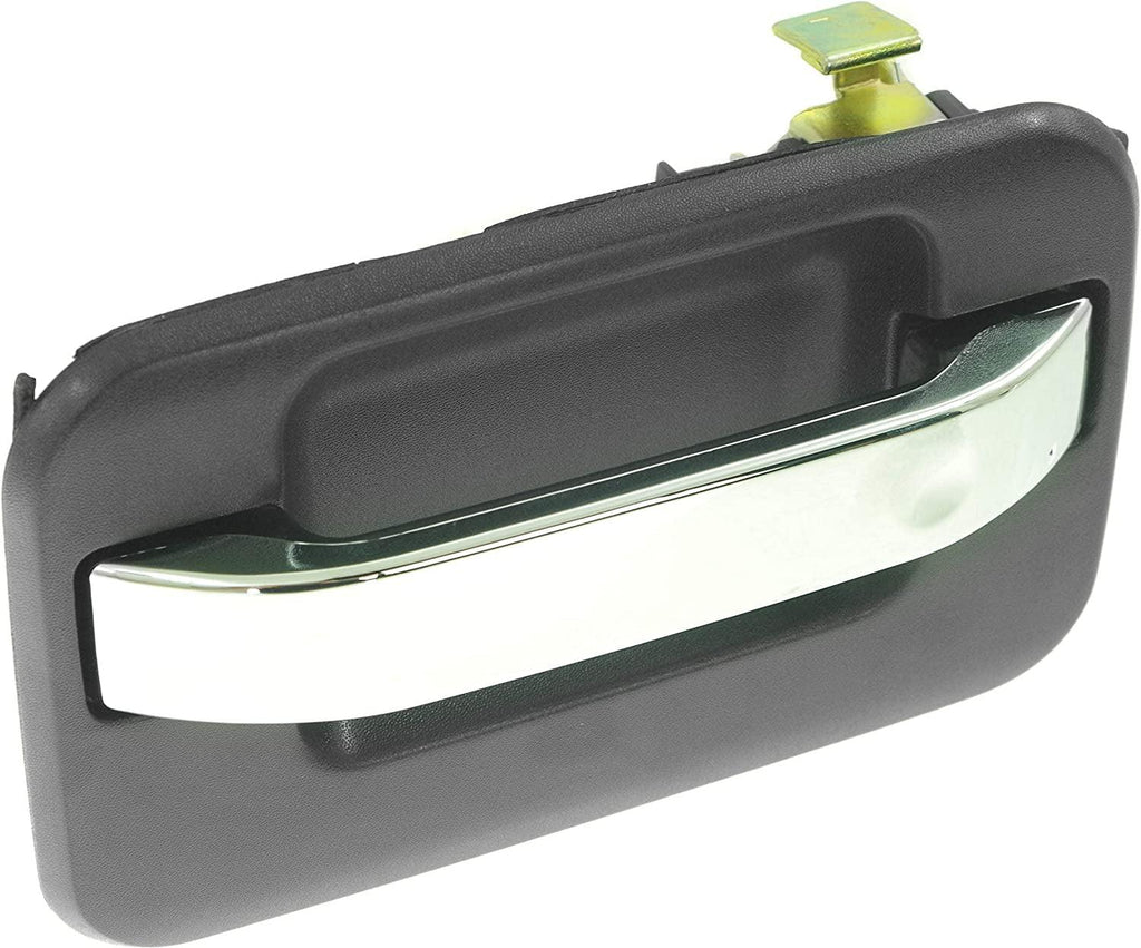 Front and Rear Exterior Door Handle Set of 4 Compatible with 2004-2014 Ford F-150 and 2006-2008 Lincoln Mark LT Chrome Lever with Textured Black Bezel Driver and Passenger Side