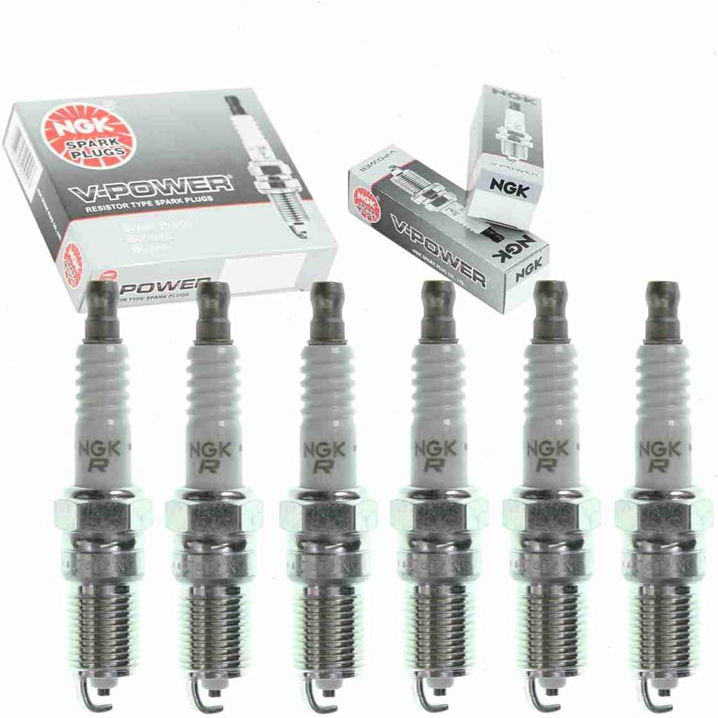 6 Pc NGK V-Power Spark Plugs Compatible with GMC Sonoma 4.3L V6 1996-2004