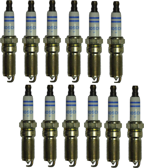 Premium Double Platinum Set of 12 Spark Plugs for Chrysler Mercedes W203 W210 W163