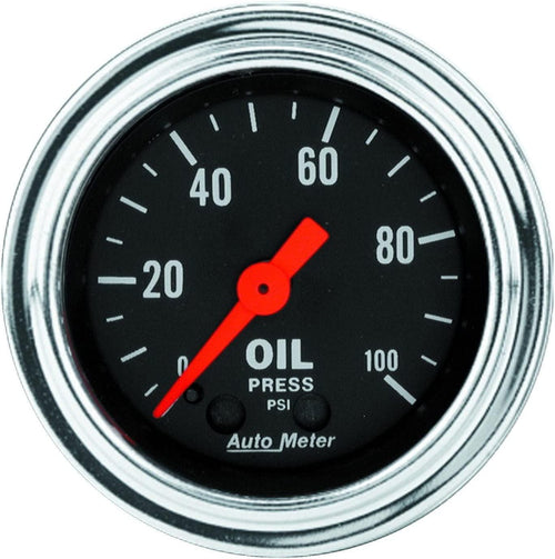 2421 Traditional Chrome Mechanical Oil Pressure Gauge, 2-1/16